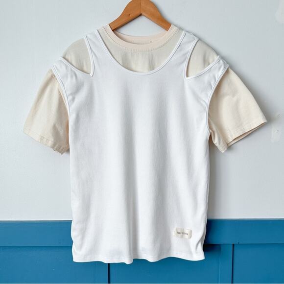 Todd Patrick Mens Double Layer Tee Shirt SIZE Medium Streetwear - Picture 1 of 7